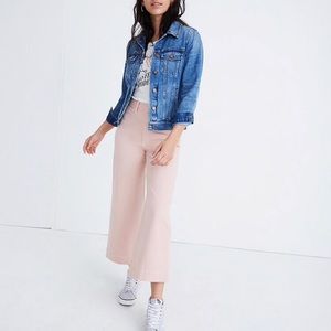 Madewell Emmett Wide-Leg Crop Pants in Pink Oyster